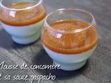 Mousse de concombre et sauce gaspacho