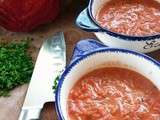 Soupe de betteraves rouges aux tripes