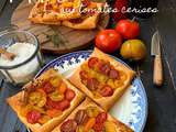 Tartes fines aux tomates cerises et aux échalotes