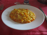 Risotto de potimarron et cancoillotte