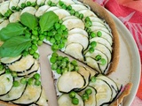 Tarte courgette, petits pois et ricotta