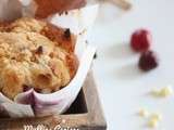 Muffins Cerises & Crumble Chocolat Blanc