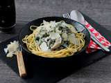 Spaghetti Courgettes & Champignons Blonds