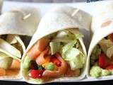 Wraps Avocat - Poivron & Saumon fumé