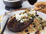 Aubergines à la chermoula, au boulgour et au yaourt ; une recette du chef Yotam Ottolenghi