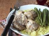 Boulettes d'agneau aux fruits secs, coriandre et lait de coco