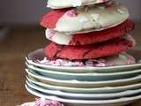 Cookies double chocolat façon red velvet pour la St Valentin (ou pas)