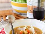 Soupe minestrone aux haricots blancs (option sans gluten)