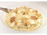 Risotto au gorgonzola, poire et noix