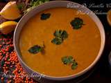 Velouté de lentilles corail Dhal à l’ Indienne