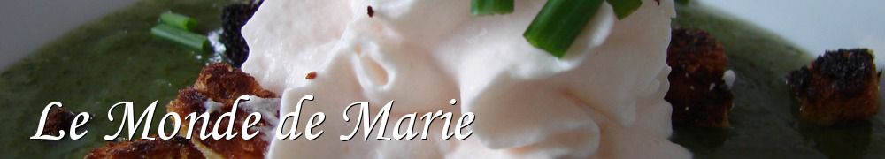 Recettes de Le Monde de Marie