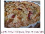 Tarte tomates, bacon fumé et maroilles