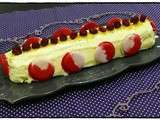 Bûche pistache-citron-framboise