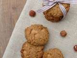 Cookies noisettes, flocons d'épeautre et Dulcey