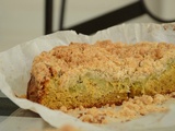 Gâteau crumble à la rhubarbe