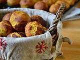 Petits pains à la courge butternut, noix et Cantal