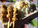 Brochettes de poulet satay