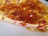 Quiche lardons-tomates cerises-mozzarella