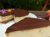 Entremets spéculoos, pêche et chocolat noir (sans four)