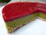 Etonnant gâteau avocat, citron, framboise