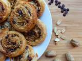 Roulés feuilletés banane, cacahuète et chocolat