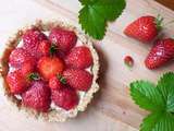 Tartelettes crues aux fraises et au miel de tilleul