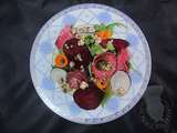 Assiette de crudités et charcuterie