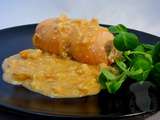 Ballotine de saumon sauce aux crevettes