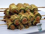 Brochettes de courgettes et saucisses