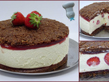 Cheesecake croustillant aux fraises