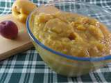 Compote pommes, bananes, abricots