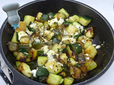 Courgettes sautées menthe féta