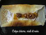 Crêpe chèvre, noix, miel