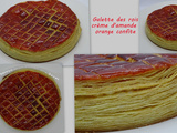 Galette des rois, crème d'amande, orange confite