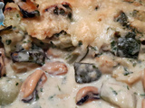 Gratin de courgettes aux moules