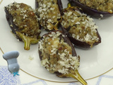 Mini-aubergines farcies au jambon et au parmesan