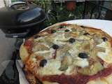 Pizza aux artichauts au barbecue