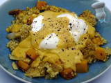 Risotto de couscous perlé, butternut, burrata et crème de butternut