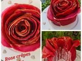 Rose crêpes cake