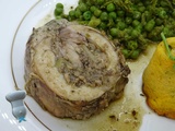 Rôti de lapin farci