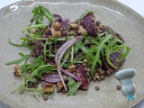 Salade de betteraves, lentilles et noix