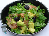 Salade de saumon fumé, avocat