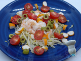 Salade surimi crevettes