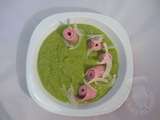 Soupe de petits pois et jambon