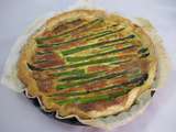 Tarte aux asperges vertes, Beaufort et jambon cru