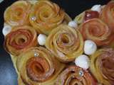 Tarte bouquet de roses