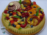 Tarte renversée tutti frutti à la verveine