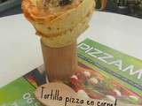 Tortilla pizza cornet