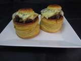 Vol au vent de légumes d'été, pied de porc et Fourme d'Ambert