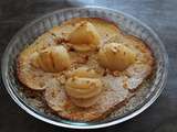 Brioche perdue au four, poires et amandes caramélisées